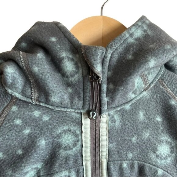 Lululemon Reversible Scuba Hoodie Size 4 Grey and Blue Dandelion - Picture 9 of 13